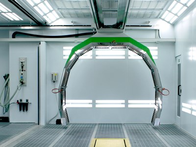 Green technology for spray booth E5