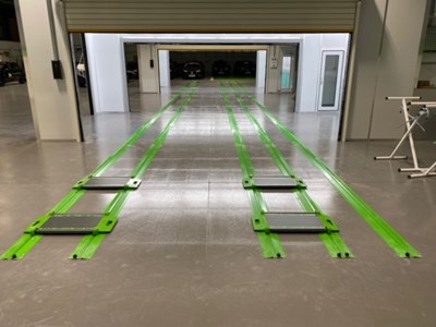 Automotive Spray Booth Track and Skate System 
