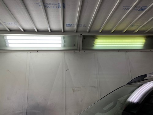 LED lighting upgrade from spraybooth service and maintenance