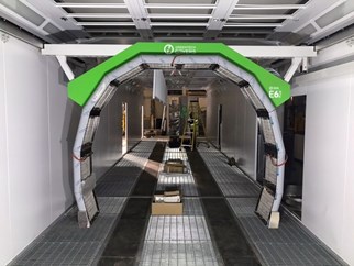 GReentech arch in a Todd Engineering spray booth