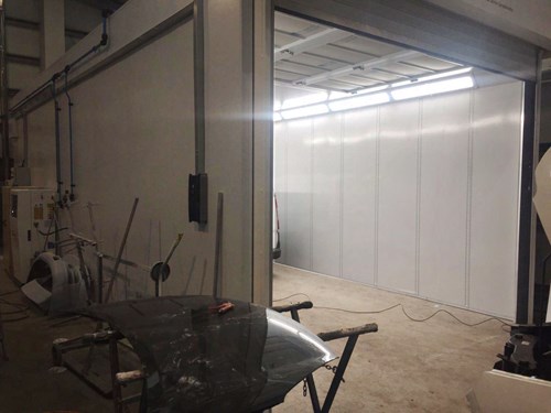 Carbon-friendly spray booth installed