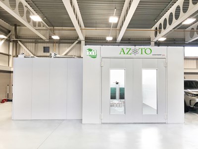 Azoto spray booth with Nitrotherm spray energy saving equipment 